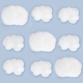 Artificial Cloud Props Imitation 3D Cloud Hanging Decorations Cloud Shape Room DIY Decorative Hanging Ornament for Stage Wedding Party Stage Show Decor (9 Pieces,Small and Medium Size)