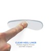 Comfort Zone Women's Clear Gel Heel Liners, Protects Against Friction,