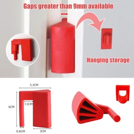 Hanging Silicone Door Pinch Guard and Anti Door Slam Stopper,Child Safety Finger Pinch Guard,Baby Proofing Doors to Keep Door Open Stop Door from Slamming(Red 2PCS)