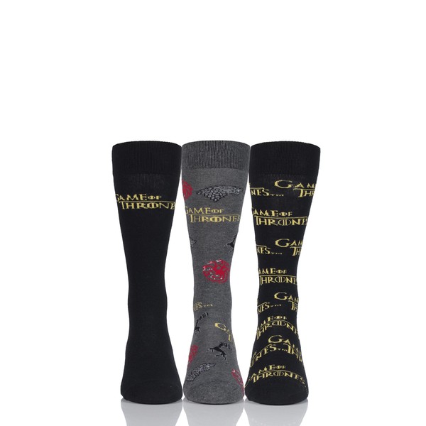 SockShop 3 Pair Game of Thrones Logo Cotton Socks 5-10
