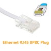 Uvital RJ45 to BT&RJ11 Secondary Splitter Telephone Adapter Converter Connector