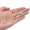 Zoohot Pack of 15 Golden Hollow Clip, Multi-purpose Clothesline Utility