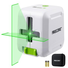 Firecore 82Ft Self Leveling Laser Level, Green Cross Line Laser Leveler Tool with Brightness Adjustment, Accurate Lazer Level for Picture Hanging Home Decoration,Battery Carry Pouch Included