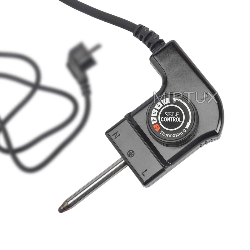 MIRTUX Grill Plate Cable with Thermostat for Cecotec Black &