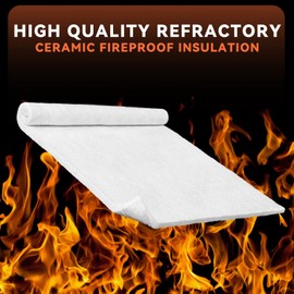 Amylove 3 Pcs Ceramic Fiber Insulation Blanket 32" x 16" x 1/4" Fireproof High Temperature Insulation Blanket for Furnace, Forges, Kilns, Stoves