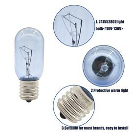 Delixike 241552802 25w Refrigerator Bulb LED for Whirlpool Electrolux Kenmore Frigidaire Replacement