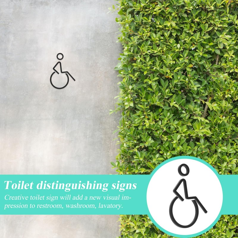Ciieeo Wheelchair Accessible Sign Acrylic Disabled Symbol for Office Public