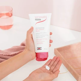 ISDIN Woman Antiestrías, Crema para Prevenir y Atenuar las Estrías, con Centella Asiática y Rosa Mosqueta, 250ml
