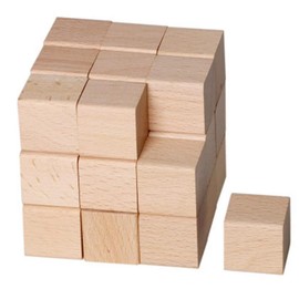 LATRAT Pack of 30 Small Wooden Dice, Wooden Dice, 3 x 3 x 3 cm, Wooden Blocks Building Blocks for Crafts for DIY, Stamps, Mathematics, Building Blocks, Puzzle