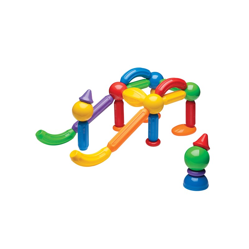 Stick-O Basic 30-Piece Magnetic Building Blocks Toy, Funky, Chunky, Grippy