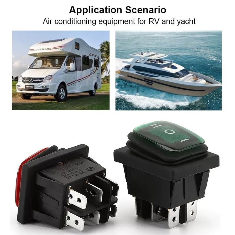 Switian Set of 4 Waterproof IP65 Boat Switch with LED