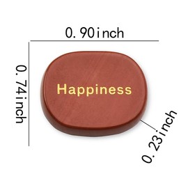 Inspirational Stones with Words Happiness Stone Rock Engraved Encouragement Stone for Best Friend Birthday Christmas Gifts for Bestie Brother Sister Faith Worry Stones Gift for Mom Dad Blessing Stone