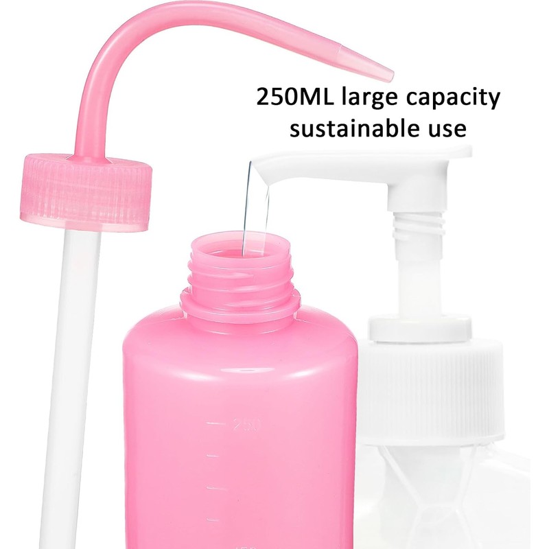 TEHAUX 2piezas Botellas Limpiadoras De Pestañas Plástico Flexible Color Rosa