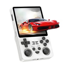Blorkbuy RGB20SX Retro Handheld Game Console Portable Retro Video Console with 4.0 Inch IPS 720*720 HD Screen 5000mAh Battery Retro Portable Gaming Console (White)