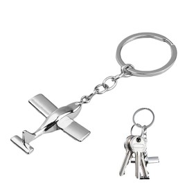 BIVOFU Aeroplane Keyring for All Pilots, Key Ring Aeroplane, Tarpaulin Pendant, Gift for Pilots, Flight Attendants, Travellers, Lucky Charm, Decorative Accessory, White