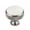 Ravinte 30 Pack Round Stainless Steel Knobs Knurled Single Hole