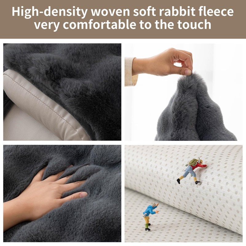 MDSASFD Faux Fur Couch Cover, Soft Warm Plush Sofa Couch