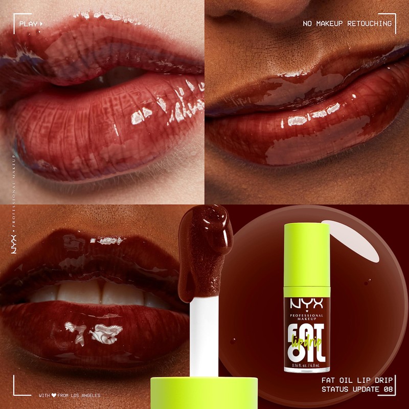NYX Professional Makeup Moisturising Lip Gloss, Intense Shine, With Thick