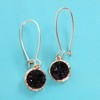 Gold and Black Earrings for Women Dangle - Black and