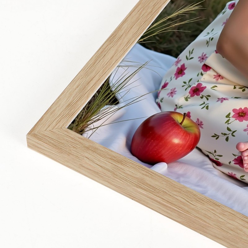Ditwis 8x8 Photo Frame Wood Colour, Modern Natural Square Picture