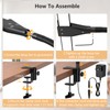 EppieBasic LED Desk lamp,Double Head Architect Desk Lamps for Home