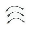 Dongar Set of 3 Short USB 3.0 Cables Including USB-A