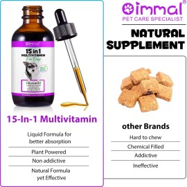 Multivitaminico 15 En 1 Perro Suplemento 100% Natural 60ml