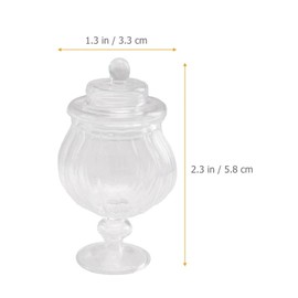 Containers with Lids Dollhouse Candy Jar Miniatures terrariums Miniature Glass jar Decorative Glass Container Decorations Small Apothecary Jars Ob11