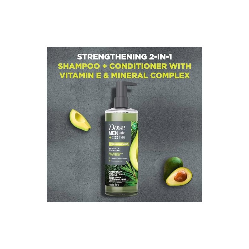 Dove Men+Care 2-in-1 Shampoo + Conditioner Avocado & Tea Tree