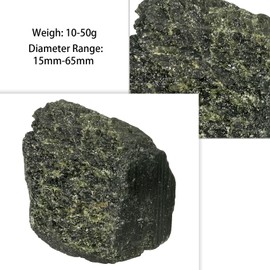 Nupuyai Natural Green Tourmaline Stone Crystal Raw Stone Gemstone Healing Stone Mineral Stone Reiki Energy Stone Protective Stone Feng Shui Decoration Small