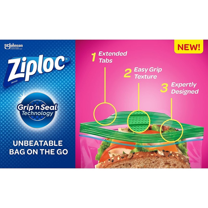 Ziploc SJN682255 - Resealable Sandwich Bags
