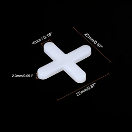 uxcell 300Pcs Tile Spacers 4mm 5/32" Wall Floor Tile Plastic Cross Spacer for Ceramic Tile Installation, White