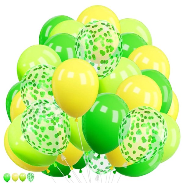Yellow Green Balloons 30 pcs 10 Inch Balloons Pack Lime