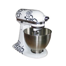 Accessories Decorative Tattoo Sticker for Kitchenaid Food Processor Hibiscus - Kitchenaid Set of 2 Anthracite Vinyl