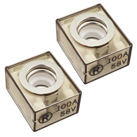MRBF Terminal Fuses - 100Amp 58V DC Max/IP66 Waterproof Fuse for Boats, Marine, RVs, Solar Systems - Overload & Short Circuit Protection - Fits Inverters, Charging Piles, Trolling Motor (2-Pack)