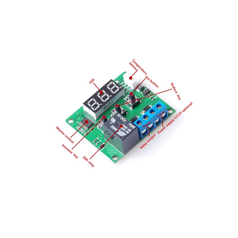 KNACRO DC 12V -4℉ to + 212℉ Blue Digital Display
