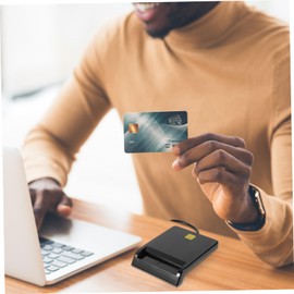 Ipetboom Portable USB Smart Card Reader for Windows Vista Multi Function Access Card Reader Compact Design for Easy Ic Id Sim CAC Cards