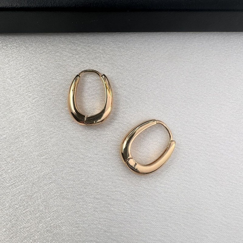 Unbranded Small Oval Gold Hoop Earrings for Women