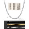FaithHeart Stainless Steel Cuban Link Chain for Men, 5/9/12mm Black/Silver/Gold