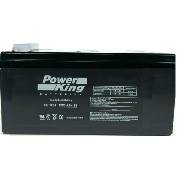 B&B BP3-12 Replacement Length 5.28 in. Width 2.64 in. Height 2.36 in 12V 3.4Ah UPS Battery Beiter DC Power«
