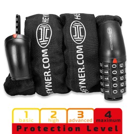 HEYNER® Bicycle Lock Chain Lock High Security Combination Lock Anti-Theft 90cm