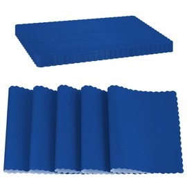 Paper Placemat Disposable, Royal Blue Place Mats with Scalloped Edges, Durable Paper Placemat for Holiday Wedding Party Supplies Decor, 9.75 X 14 Inches, Pack of 50 - by SparkSettings