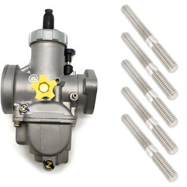 The Lord of the Tools 10pcs M6 Carburetor System Stud Nut Exhaust Manifold Studs DIN 835 M6x18 to M6x30 Double End Threaded Stud Screw Bolt 304 Stainless Steel Male Threaded Rod Bar Studs