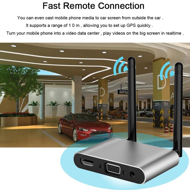 Wireless Display Adapter 4K Support 2.4GHz 5GHz WiFi VGA HD