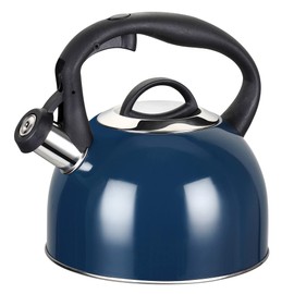 MAISCHOU Stove Top Whistling Kettle 2.5L Stainless Steel (Navy Blue)