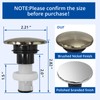LukeTarp Brushed Nickel 972-098J Bathroom Sink Push & Seal Pop