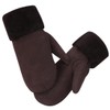 Harssidanzar Winter Mitten Gloves,Mens Sheepskin Shearling Heated Warm Furry Cuff