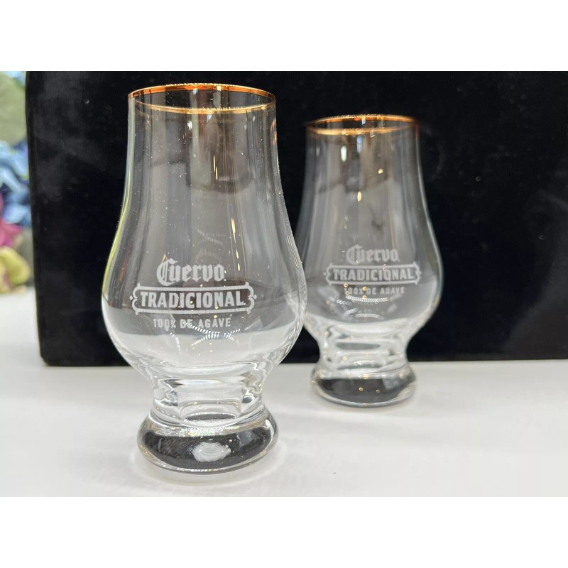 Jose Cuervo 2 Cuervo Tradicional Tequila Glencairn Glasses Perfect for