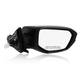 PM Auto Right Passenger Side Mirror, Power Heated Paintable Manual Folding View Mirror Replacement For 2016-2021 Honda Civic