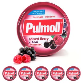 Pulmoll Mixed Berry + Vitamin C (Sugar Free) with Gift from 5 x 45 g Dekond